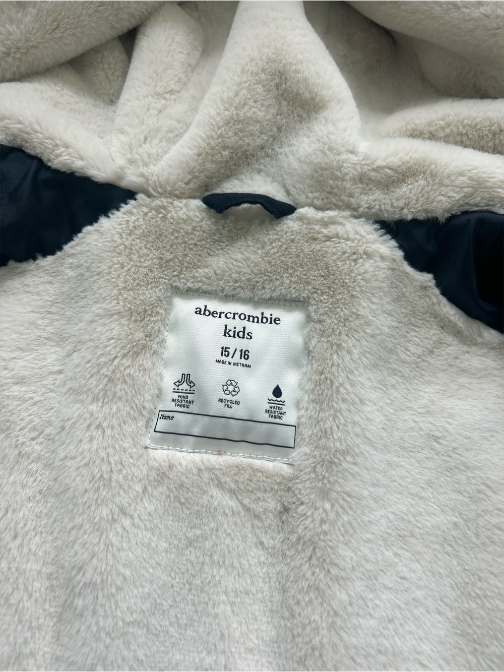 abercrombie kids Navy Puffer Coat - Picture 5 of 8
